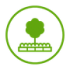 Tree icon in green on a transparent background