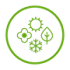 seasonal icon in green on a transparent background